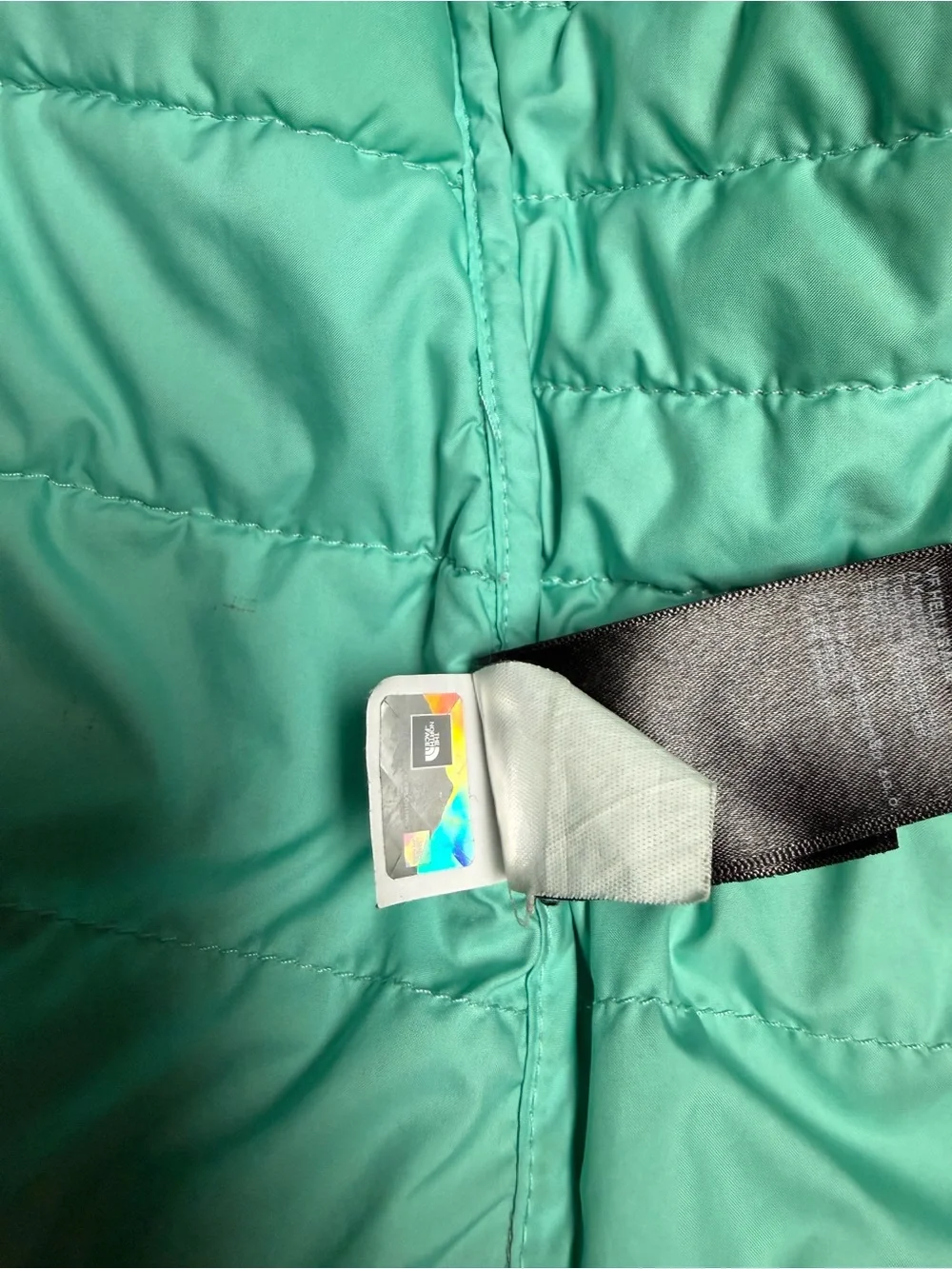 The North Face girls Grey Quilted Insulated Jacket